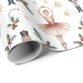 Nutcracker Ballet Weihnachten Geschenkpapier (Rolleneckpunkt)