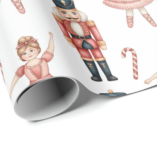 Nutcracker Ballet Weihnachten Geschenkpapier (Rolleneckpunkt)