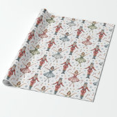 Nutcracker Ballet Weihnachten Geschenkpapier (Ungerollt)