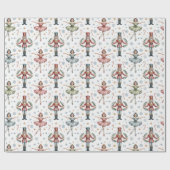Nutcracker Ballet Weihnachten Geschenkpapier (Flach)