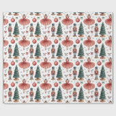 Nutcracker Ballet Weihnachten Geschenkpapier (Flach)