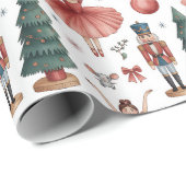 Nutcracker Ballet Weihnachten Geschenkpapier (Rolleneckpunkt)