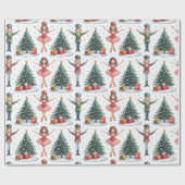 Nutcracker Ballet Weihnachten Geschenkpapier (Flach)
