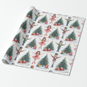 Nutcracker Ballet Weihnachten Geschenkpapier (Ungerollt)
