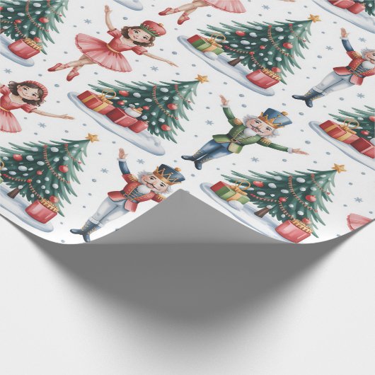 Nutcracker Ballet Weihnachten Geschenkpapier (Ecke)