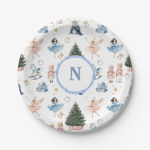 Nutcracker Ballet Weihnachten Mit Monogramm Pappteller