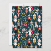 Nutcracker Ballet Weihnachten-Party Einladung (Rückseite)