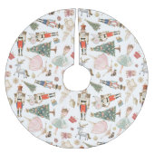 Nutcracker Ballet Weihnachten Polyester Weihnachtsbaumdecke (Vorderseite)