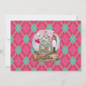 Nutcracker Ballet Weihnachten Red Gold Geburtstag Einladung (Rückseite)