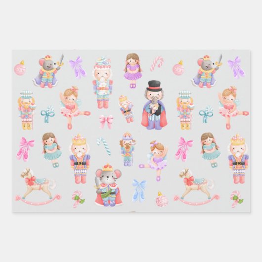 Nutcracker Ballet Weihnachts-Foto Geschenkpapier Set (Vorderseite 2)