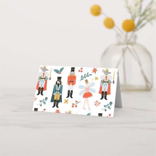 Nutcracker Ballet Weihnachts-Party Modern Platzkarte (Rückseite)