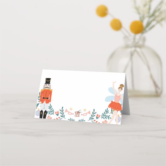 Nutcracker Ballet Weihnachts-Party Modern Platzkarte (Vorderseite)