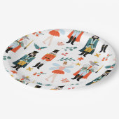 Nutcracker Ballet Weihnachts-Party Pappteller (Schrägansicht)