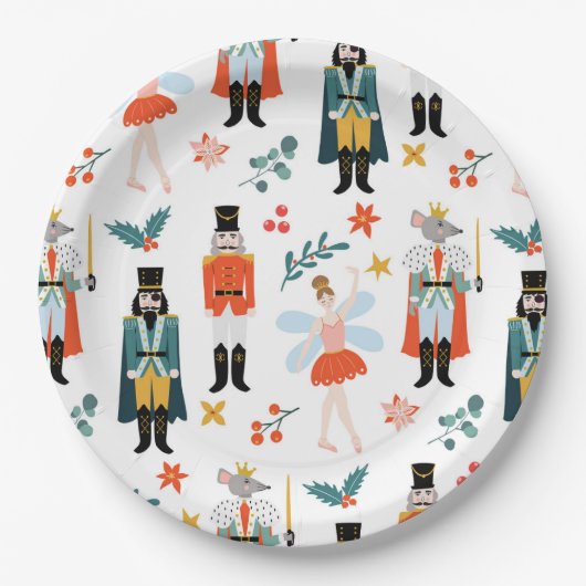 Nutcracker Ballet Weihnachts-Party Pappteller (Vorderseite)