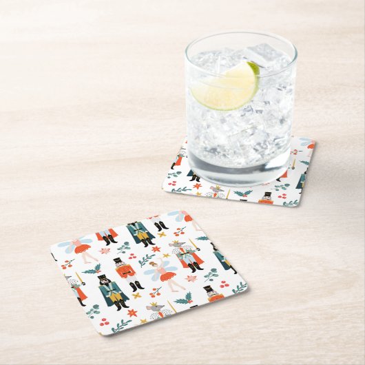 Nutcracker Ballet Weihnachts-Party Rechteckiger Pappuntersetzer (Vor Ort)