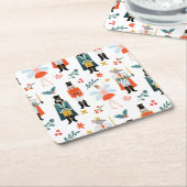 Nutcracker Ballet Weihnachts-Party Rechteckiger Pappuntersetzer (angewinkelt)