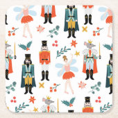 Nutcracker Ballet Weihnachts-Party Rechteckiger Pappuntersetzer (Vorderseite)