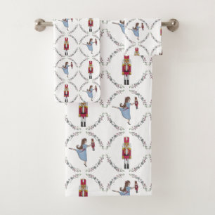 Nutcracker Ballet Weihnachtsbäder Dekoration Badhandtuch Set