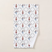 Nutcracker Ballet Weihnachtsbäder Dekoration Badhandtuch Set (Handtuch)