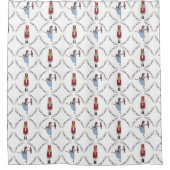 Nutcracker Ballet Weihnachtsbäder Dekoration Duschvorhang (Vorderseite)