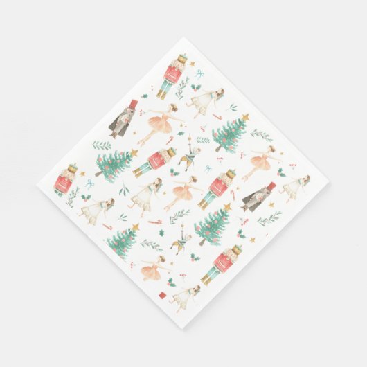 Nutcracker Ballet Weihnachtsbilder Serviette (Ecke)