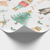 Nutcracker Ballet Weihnachtsbilder Wrapping Paper Geschenkpapier (Ecke)