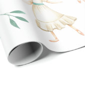 Nutcracker Ballet Weihnachtsbilder Wrapping Paper Geschenkpapier (Rolleneckpunkt)