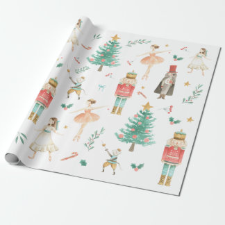 Nutcracker Ballet Weihnachtsbilder Wrapping Paper Geschenkpapier