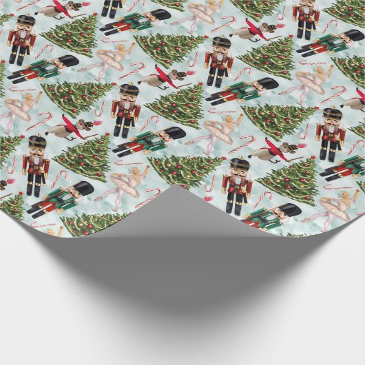 Nutcracker Ballet Weihnachtsbilder Wrapping Paper Geschenkpapier (Ecke)