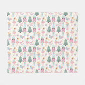 Nutcracker Ballet Weihnachtsgeschenk Baby Girl Fleecedecke (Vorderseite (Horizontal))