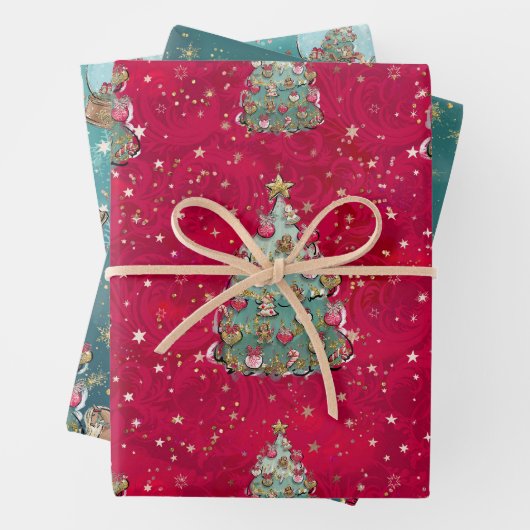 Nutcracker Ballet Weihnachtswackelpapier-Blätter Geschenkpapier Set (Beispiel)