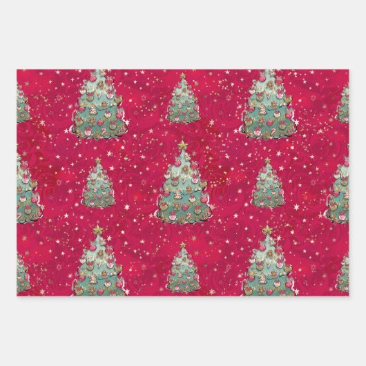 Nutcracker Ballet Weihnachtswackelpapier-Blätter Geschenkpapier Set (Vorderseite)