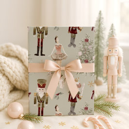 Nutcracker Ballet Weihnachtswackelpapier Geschenkpapier
