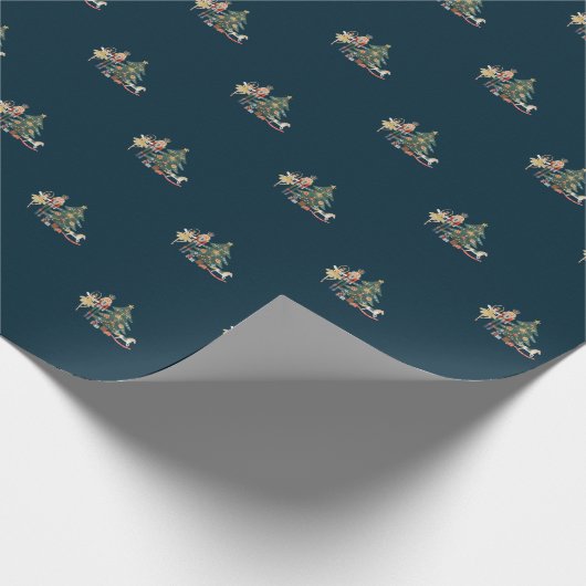 Nutcracker Ballet Weihnachtswackelpapier Geschenkpapier (Ecke)