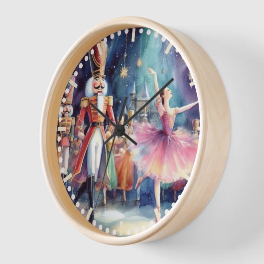 Nutcracker Ballet Weihnachtsweih Ballerina Uhr (Winkel)