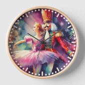 Nutcracker Ballet Weihnachtsweih Ballerina Uhr (Vorderseite)