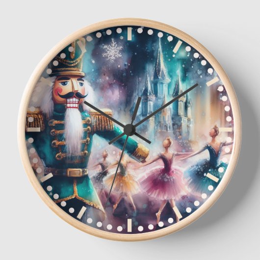 Nutcracker Ballet Weihnachtsweih Ballerina Uhr (Vorderseite)