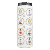 Nutcracker Ballet-Zeichen mit Namen Thermosbecher (Rückseite)