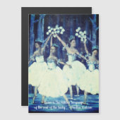 Nutcracker Ballett Inspiration Zitat Magnetkarte (Vorne/Hinten)
