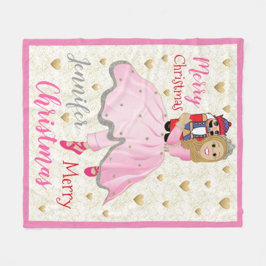 Nutcracker Ballett personalisieren Fleece Blanket/ (Vorderseite (Horizontal))
