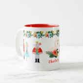 Nutcracker Ballett Personalisierter Name Zweifarbige Tasse (Vorderseite Links)