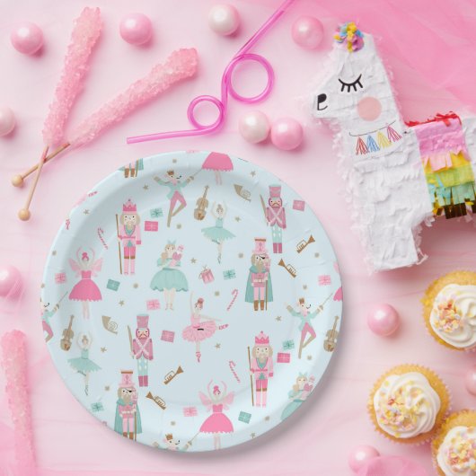 Nutcracker Ballett Rosa Weihnachtsgeschenk Pappteller (Party)
