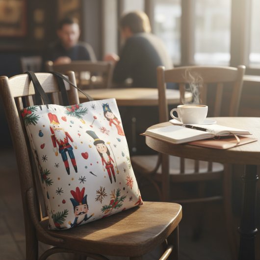 Nutcracker Ballett Weihnachten Nahtloses Muster Tasche