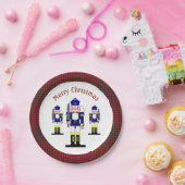 Nutcracker Ballett Weihnachtssoldat Buffalo Karier Pappteller (Party)