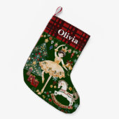 Nutcracker Ballett Zucker Plum Fairy Red Gingham Kleiner Weihnachtsstrumpf (Vorderansicht (hängend))