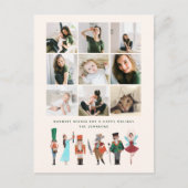 Nutcracker Ballettcharakter Weihnachtsfeiertag Feiertagspostkarte (Vorderseite)