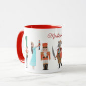 Nutcracker Ballettfiguren Weihnachten Tasse (Vorderseite Links)