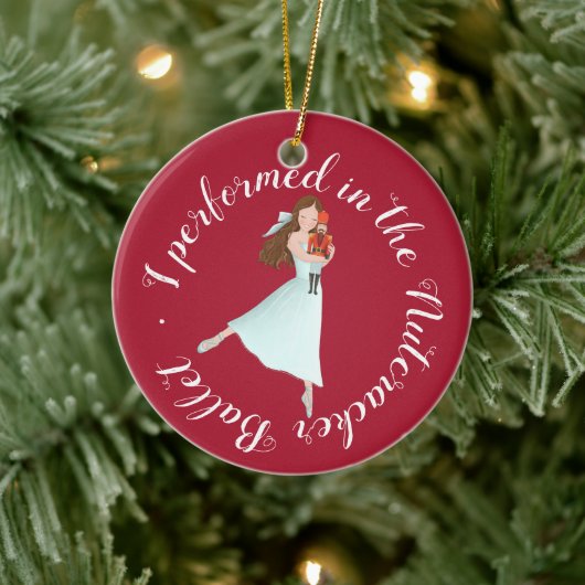 Nutcracker-Ballettleistung | PERSONALISIERT Keramik Ornament (Baum)