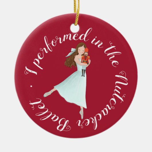 Nutcracker-Ballettleistung | PERSONALISIERT Keramik Ornament (Vorne)