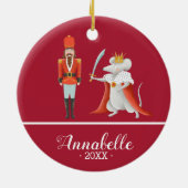 Nutcracker-Ballettleistung | PERSONALISIERT Keramik Ornament (Hinten)